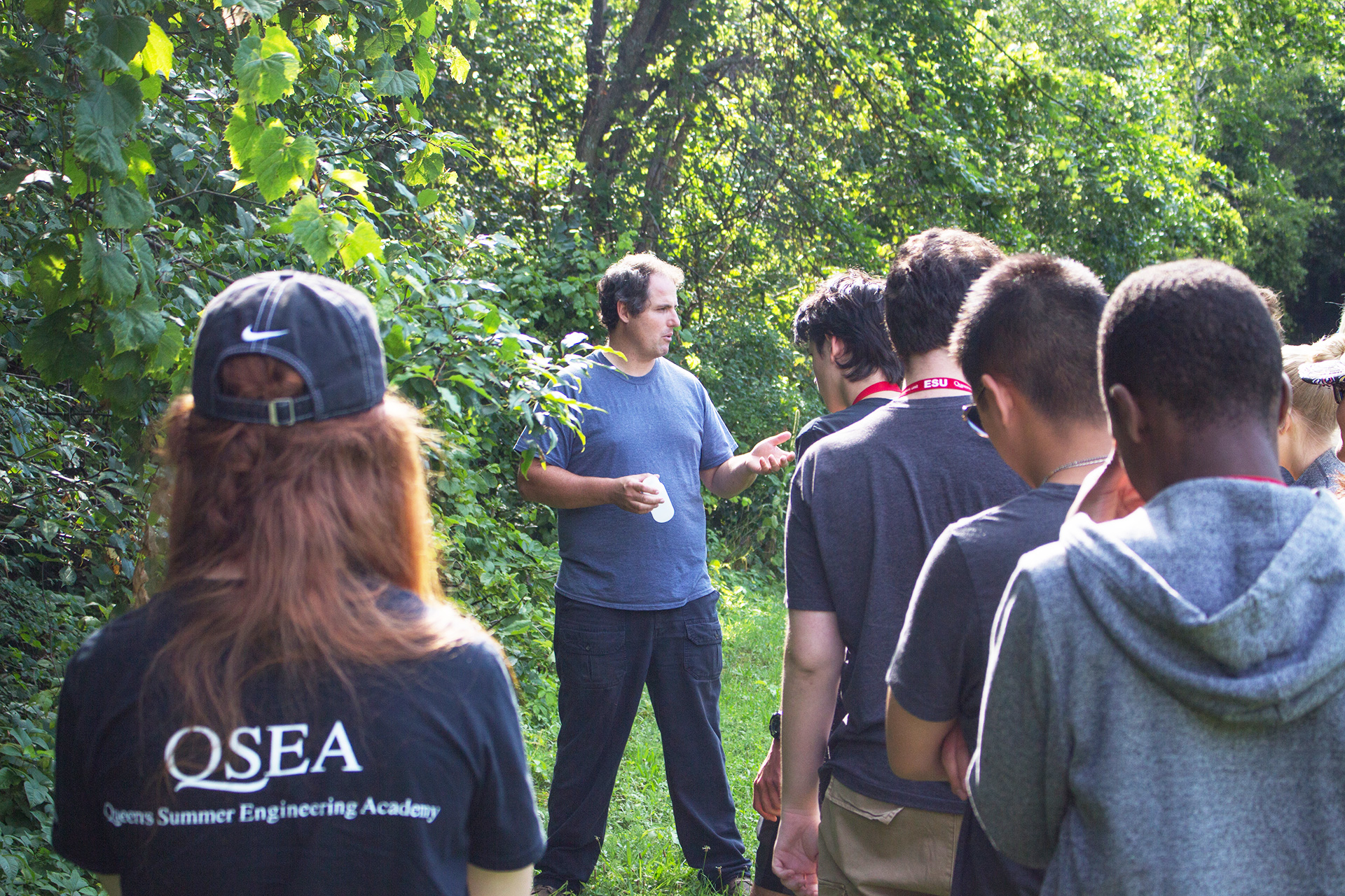 students in training session